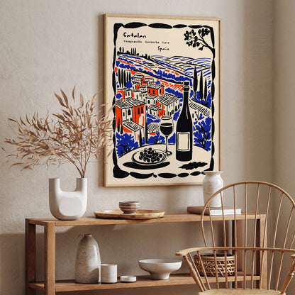 Catalan Spain Wine Art Print
