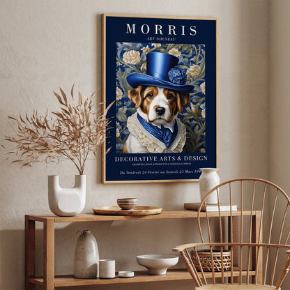 Puppy Dog W. Morris Victorian Poster