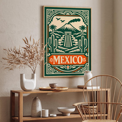 Mexico Travel Poster – Art Deco Wall Art