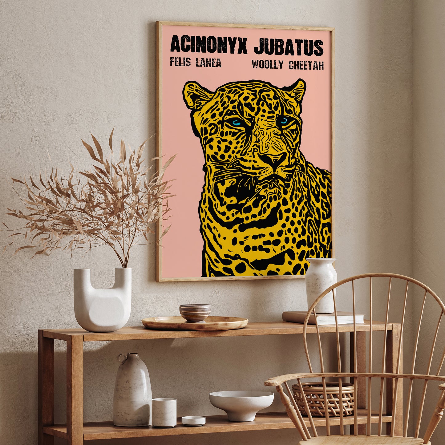 Jungle Cat Retro Species Poster
