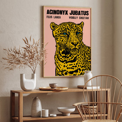 Jungle Cat Retro Species Poster