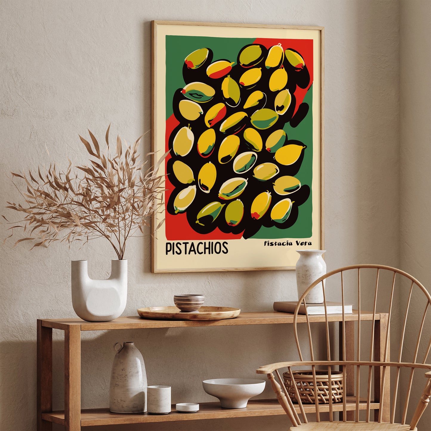 Pistachios Retro Wall Art Poster