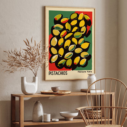 Pistachios Retro Wall Art Poster