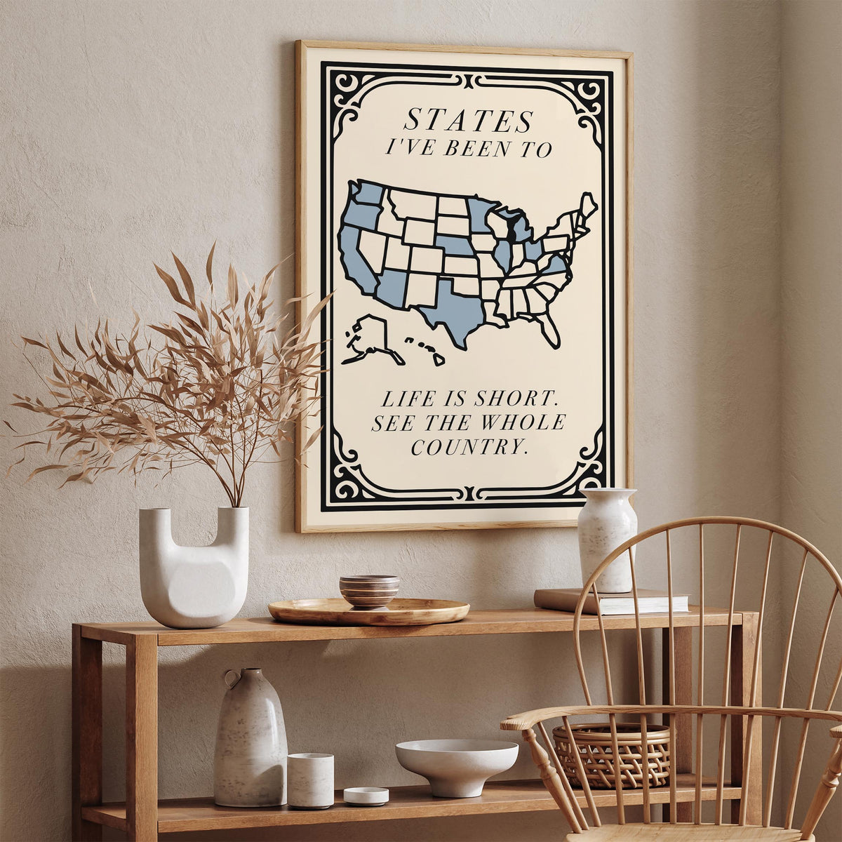 Life Is Short See The Whole Country Travel Poster