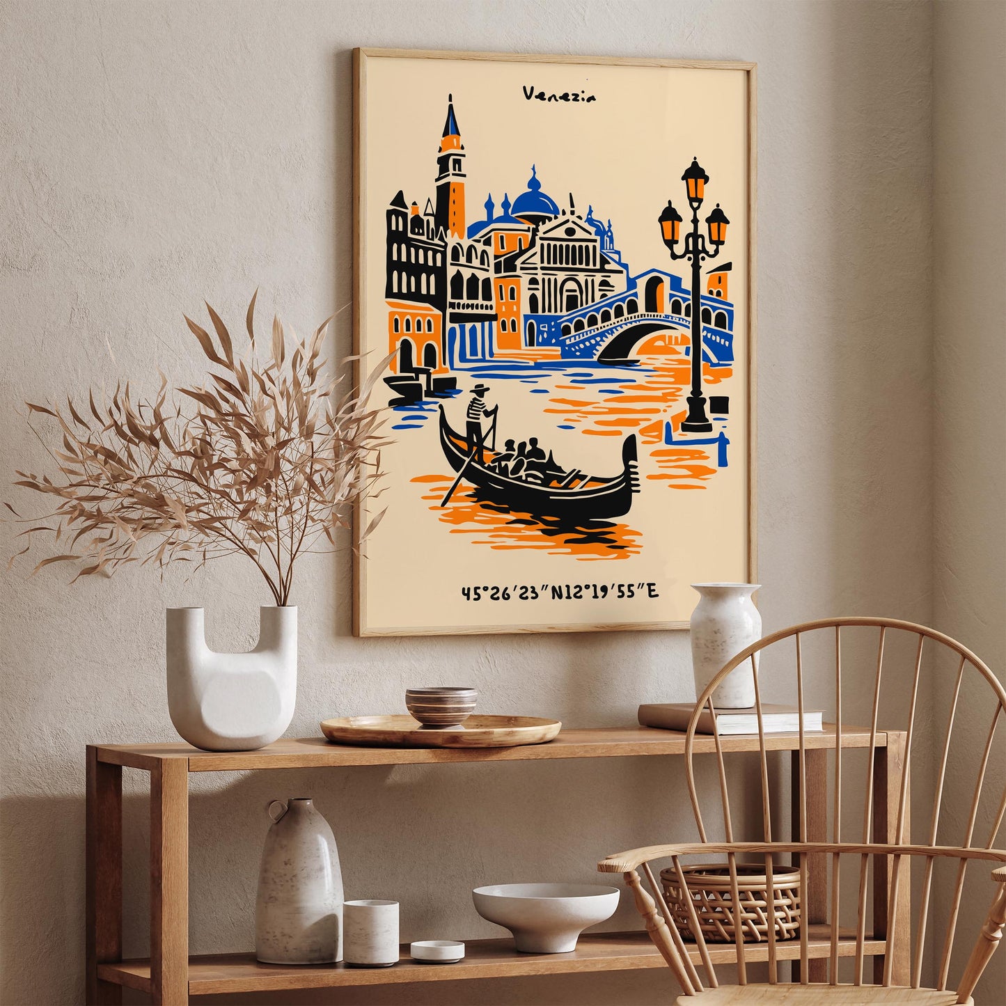 Venice Italy Retro Travel Poster – Vintage Wall Art Print