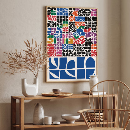 Mid Century Colorful Abstract Wall Art