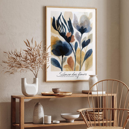 Silence des Fleurs Poster - Artistic Floral Print