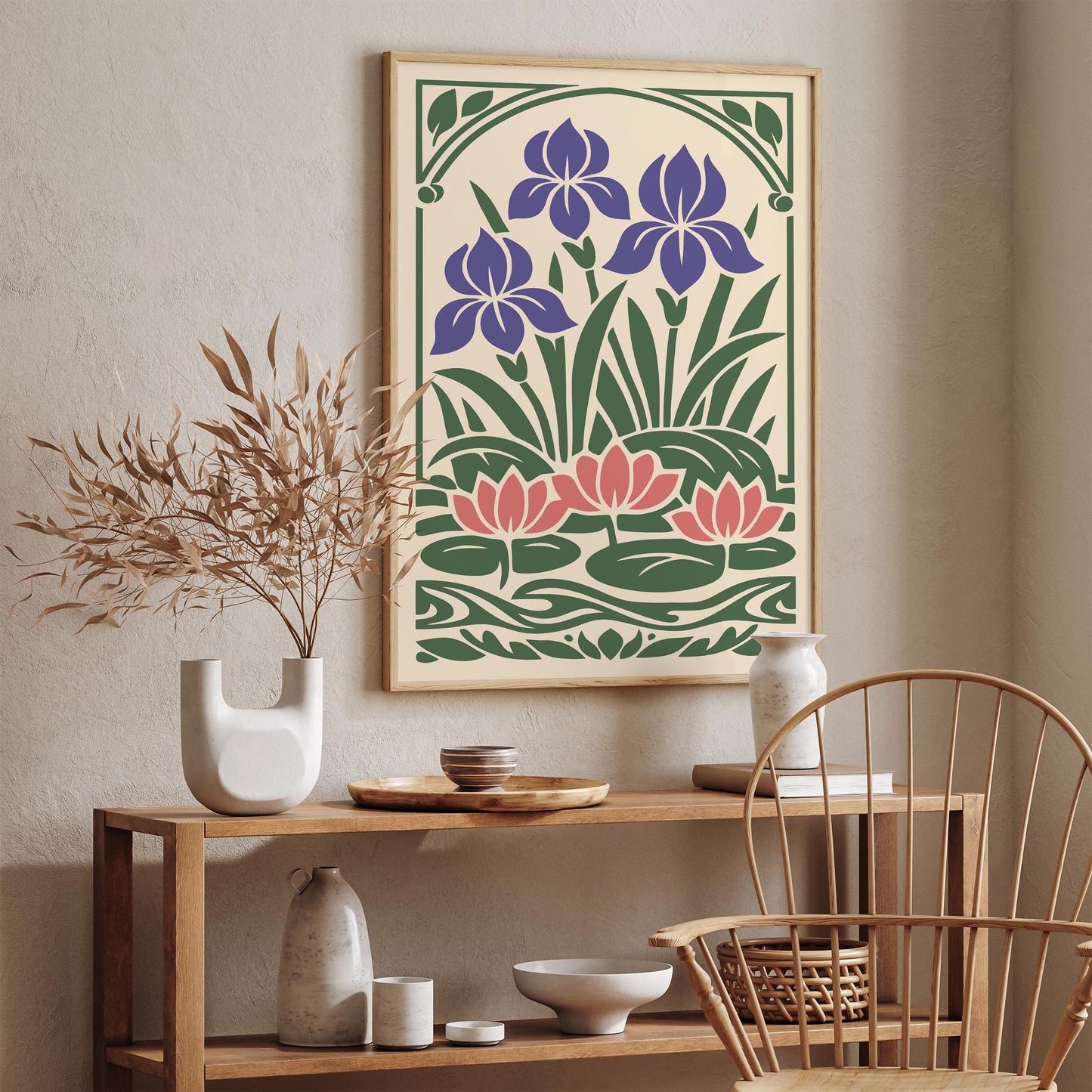 Water Lilies Botanical Poster