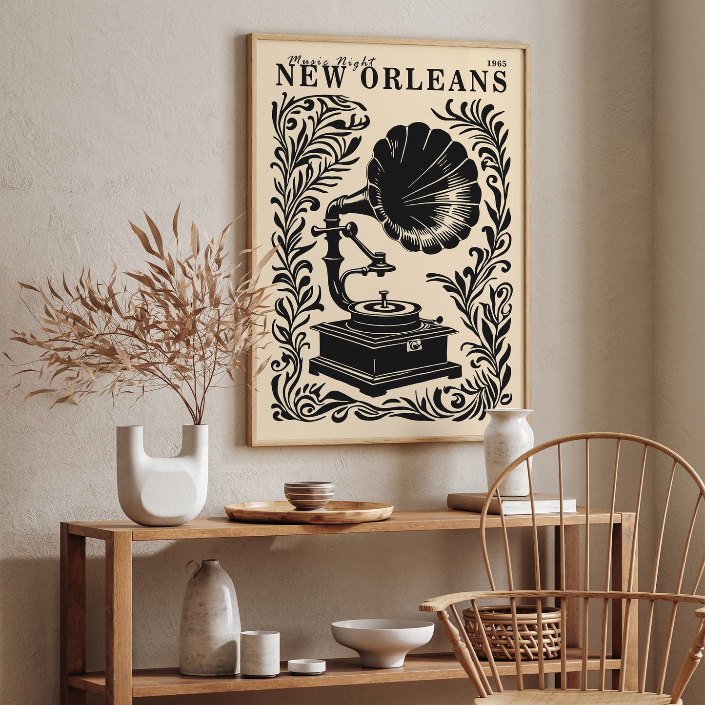 Music Night New Orleans Vintage Poster