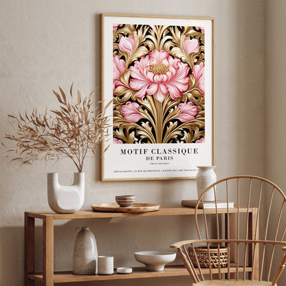 Pink William Morris Floral Wall Art