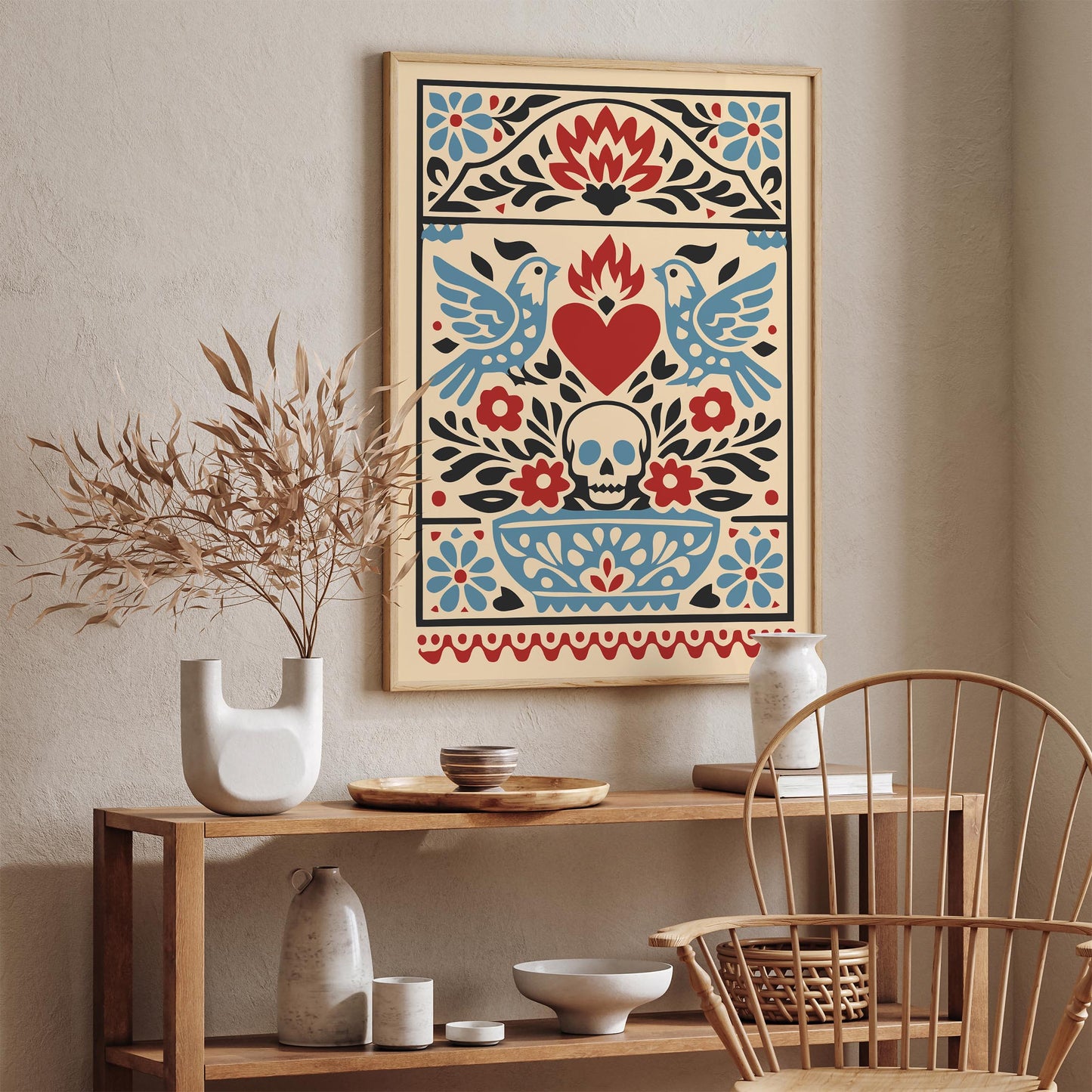 Mexican Folk Art Wall Art Print – Cultural Poster