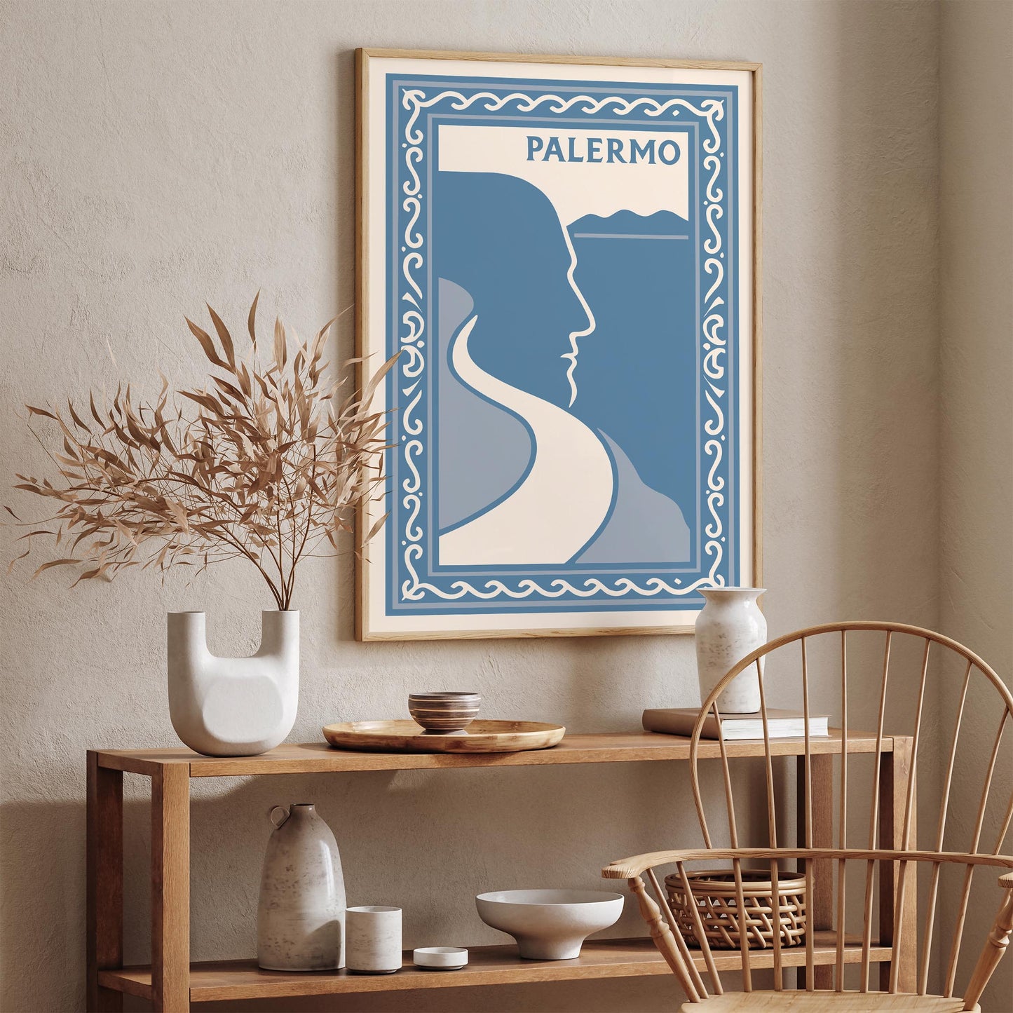 Modern Blue Palermo Poster 2026