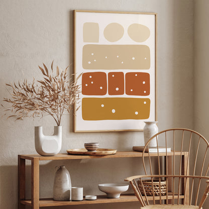 Boho Aesthetic Blocks Poster