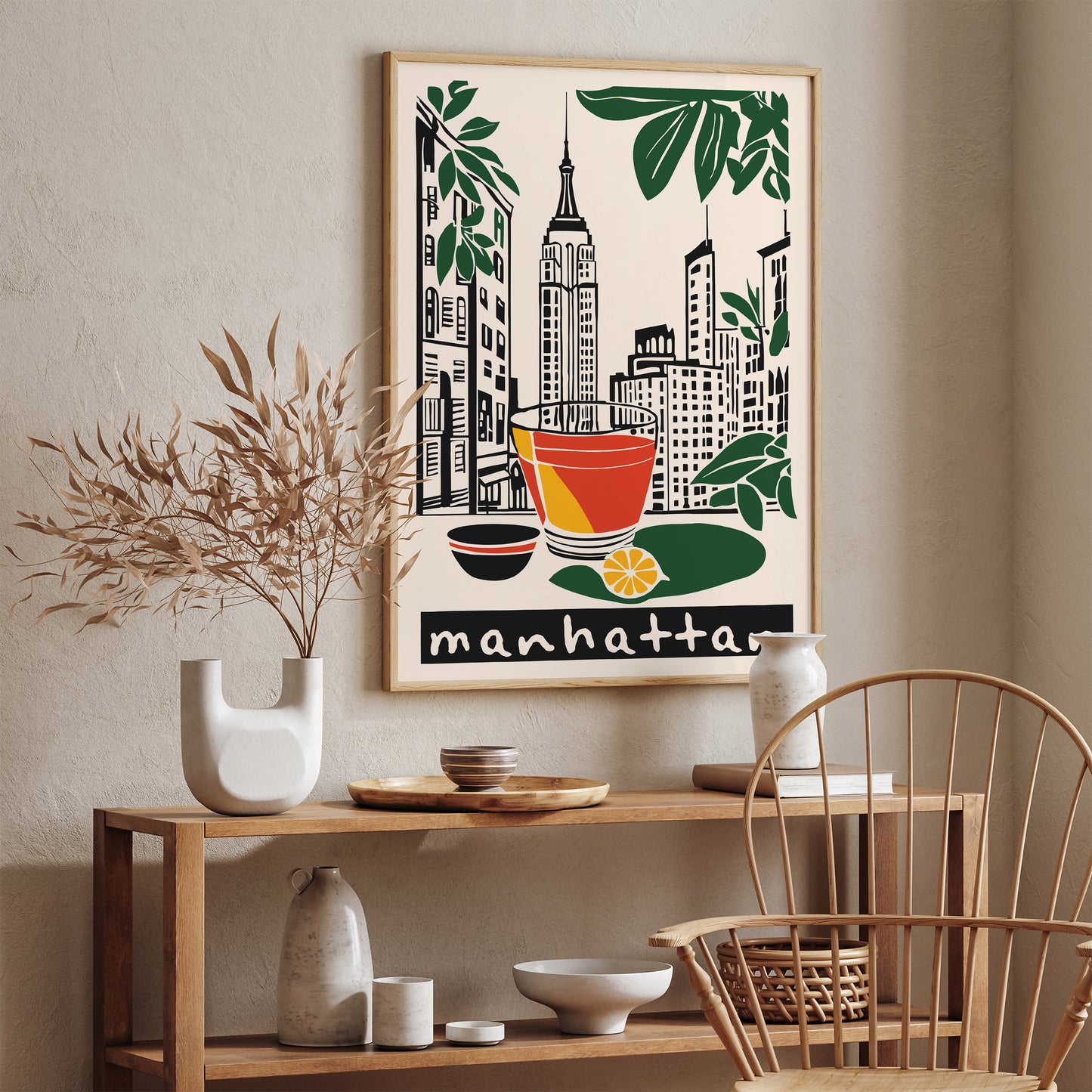 Manhattan Drink NYC Kitchen Wall Art