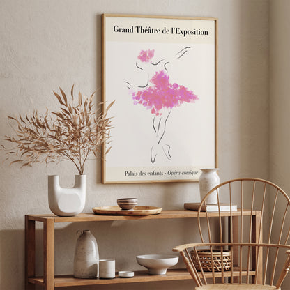 French Ballerina Wall Art Print