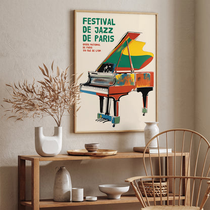 France Jazz Festival Vintage Poster