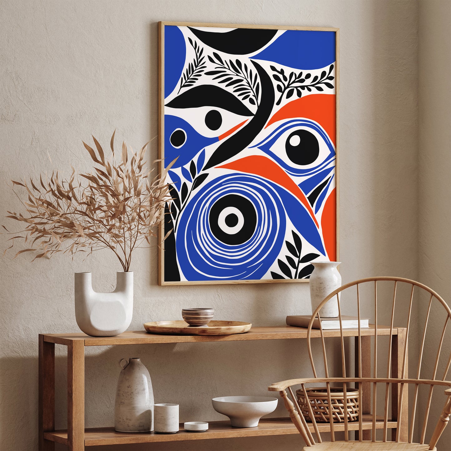 Abstract Blue Eyes Pop Art Poster