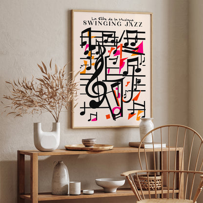 Swinging Jazz Music Art Print 2024