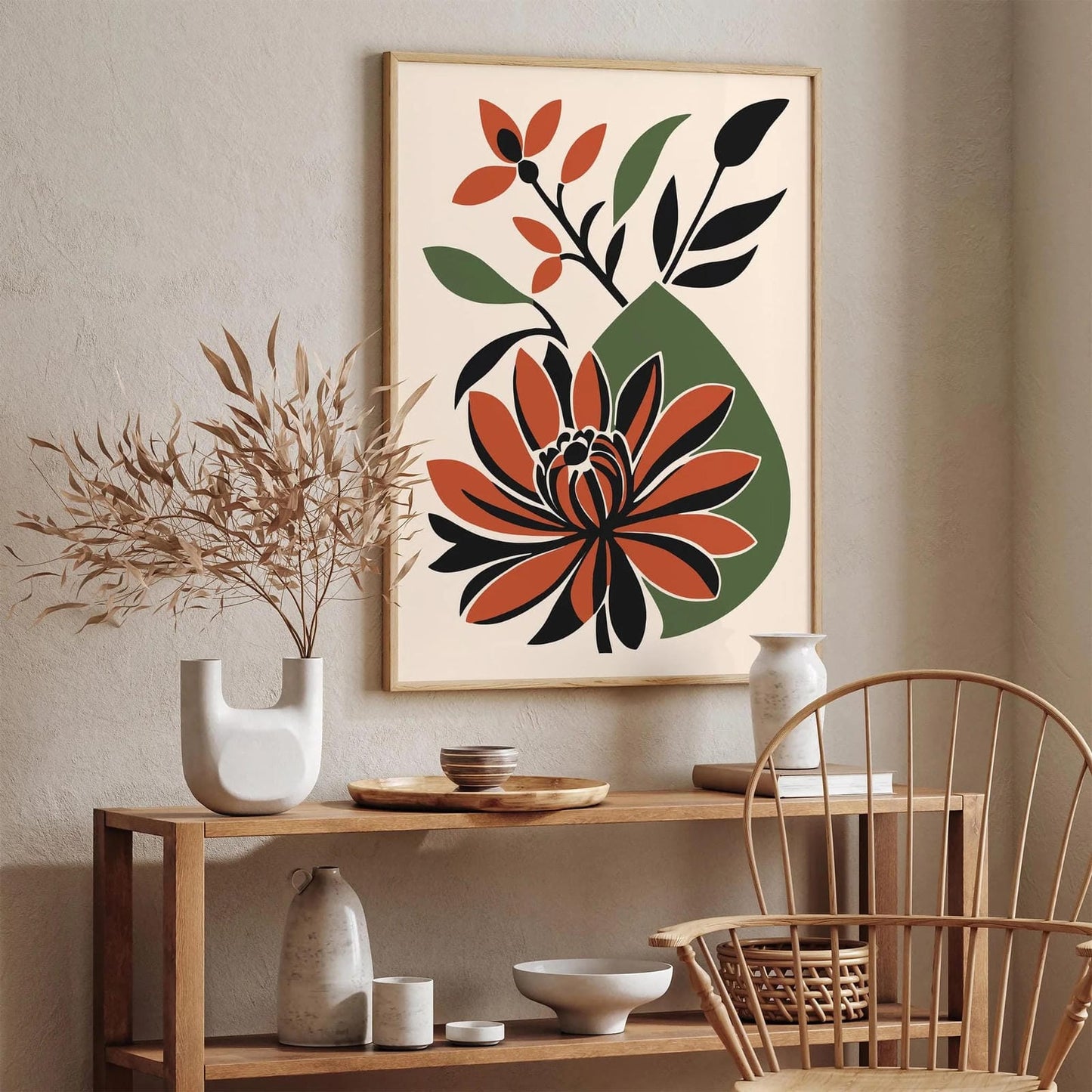 Modern Aesthetic Floral Design Print