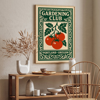 Gardening Club Portland Oregon Poster
