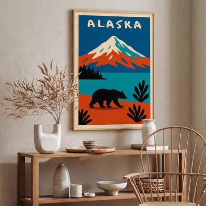 Alaska Blue Landscape Poster