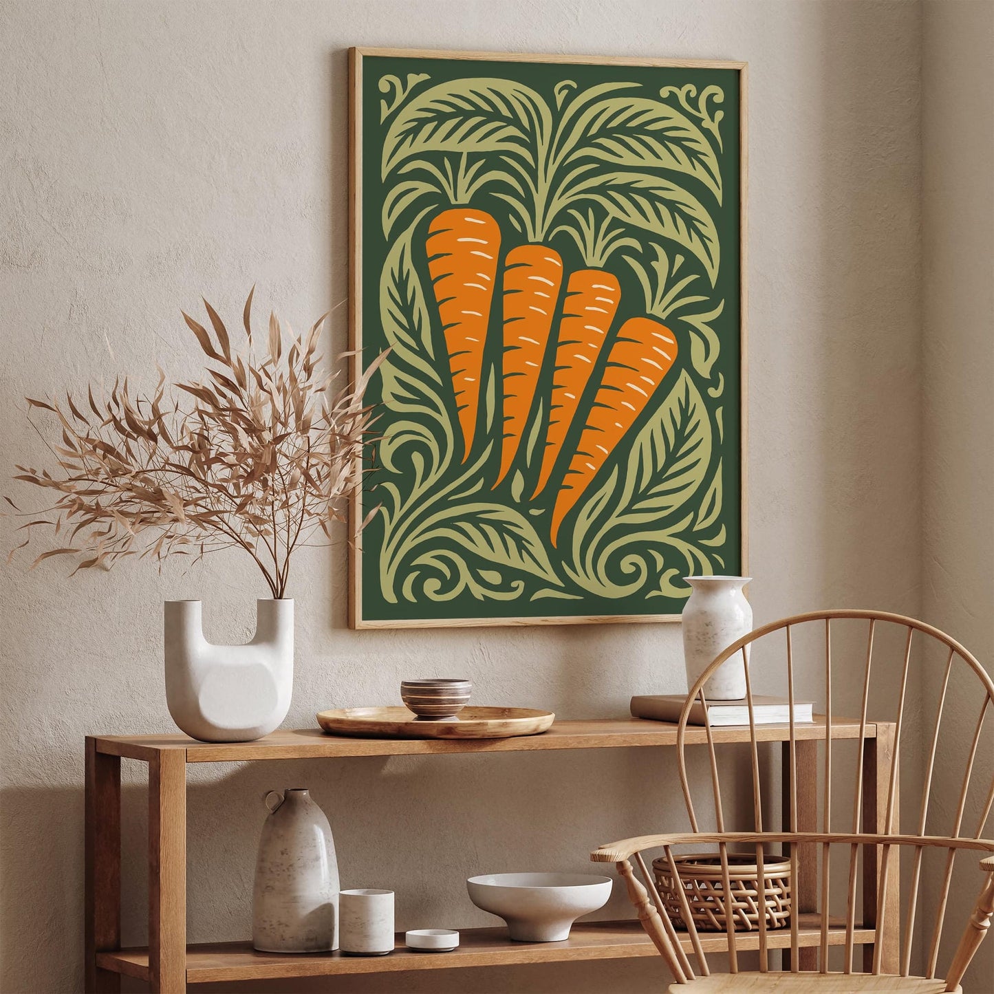 Carrots Rococo Wall Art Print