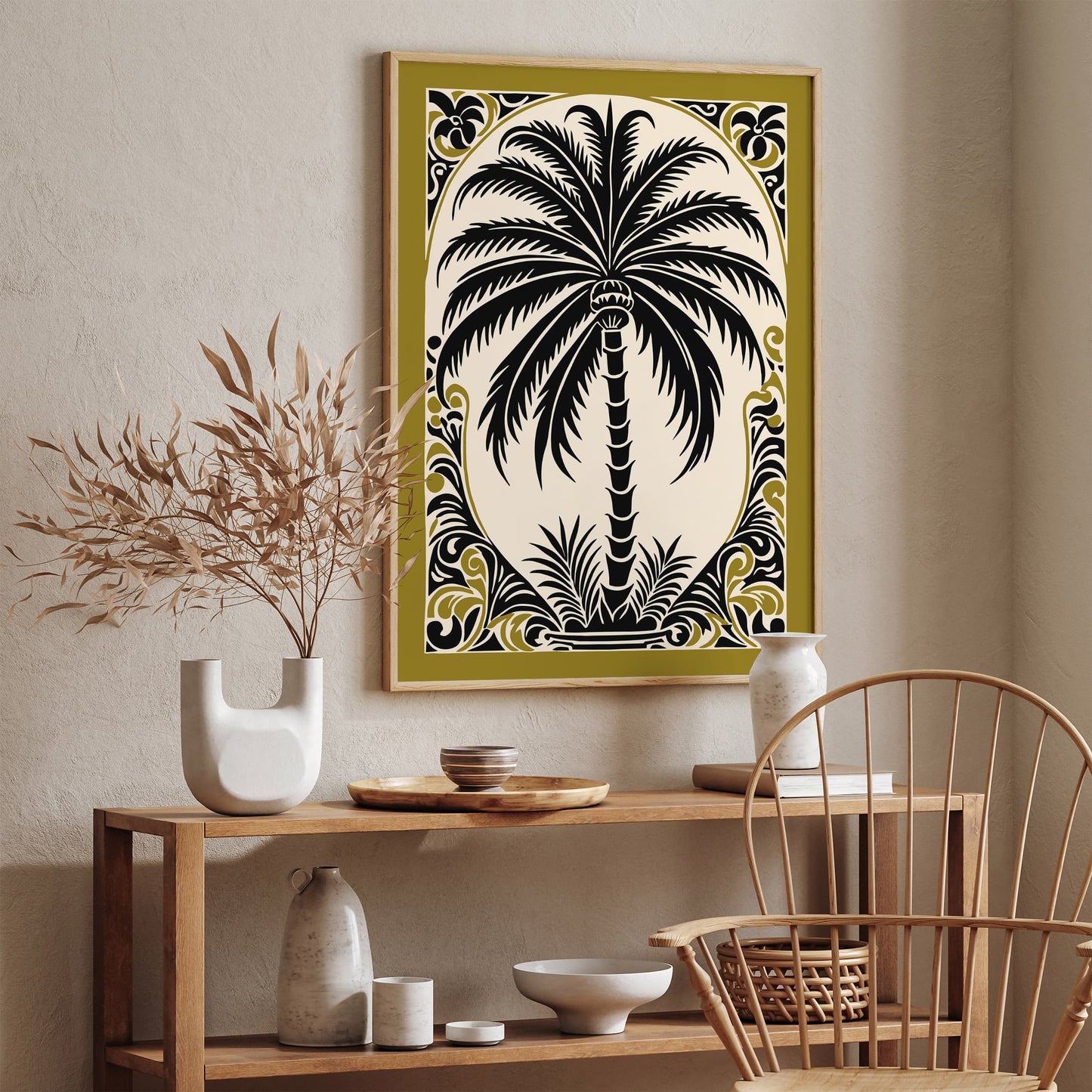 Bohemian Palm Tree Art Print