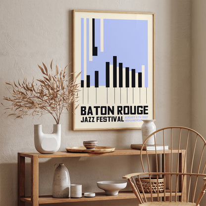 Baton Rouge 1987 Minimalist Jazz Poster