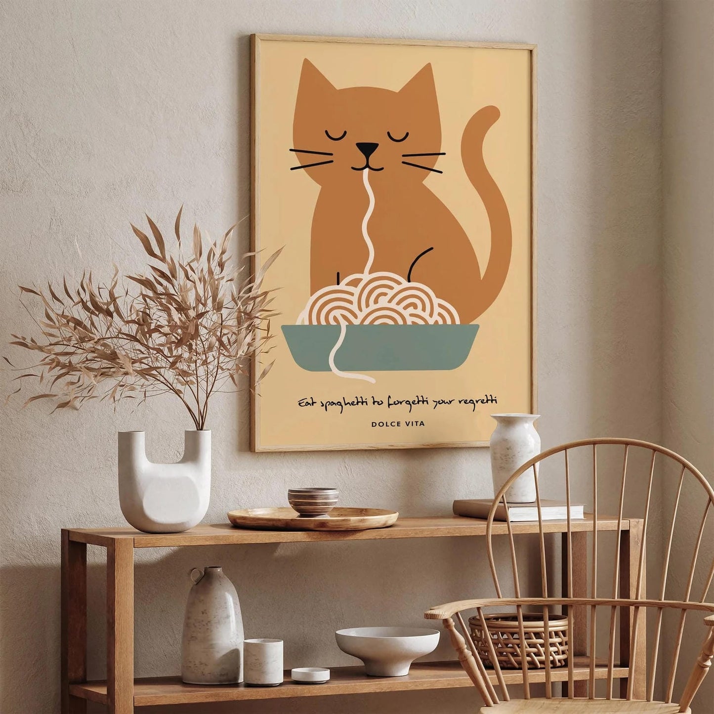 Eat Spaghetti to Forgetti Your Regretti Poster