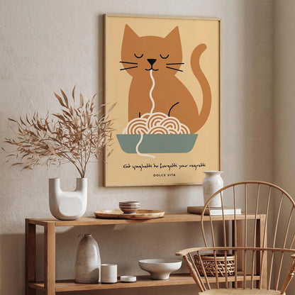 Eat Spaghetti to Forgetti Your Regretti Poster