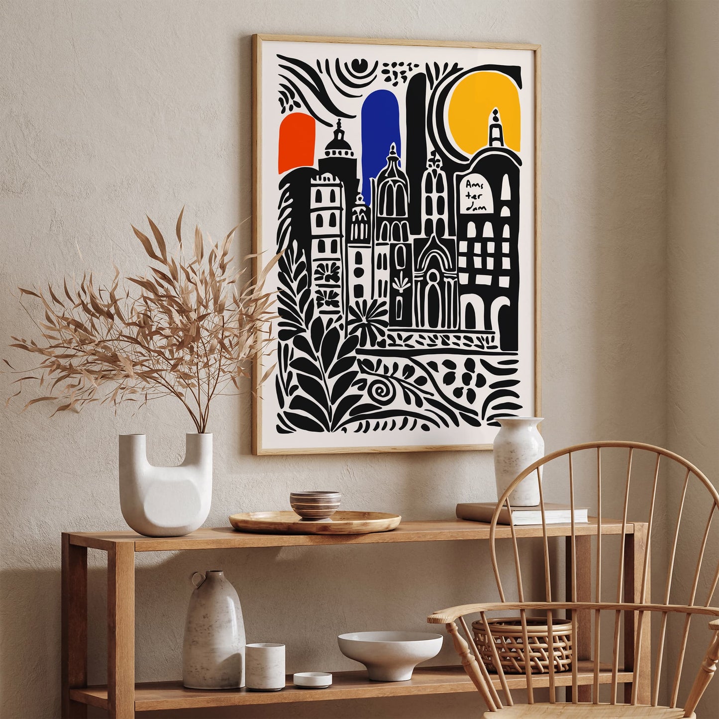 Amsterdam Retro Travel Poster