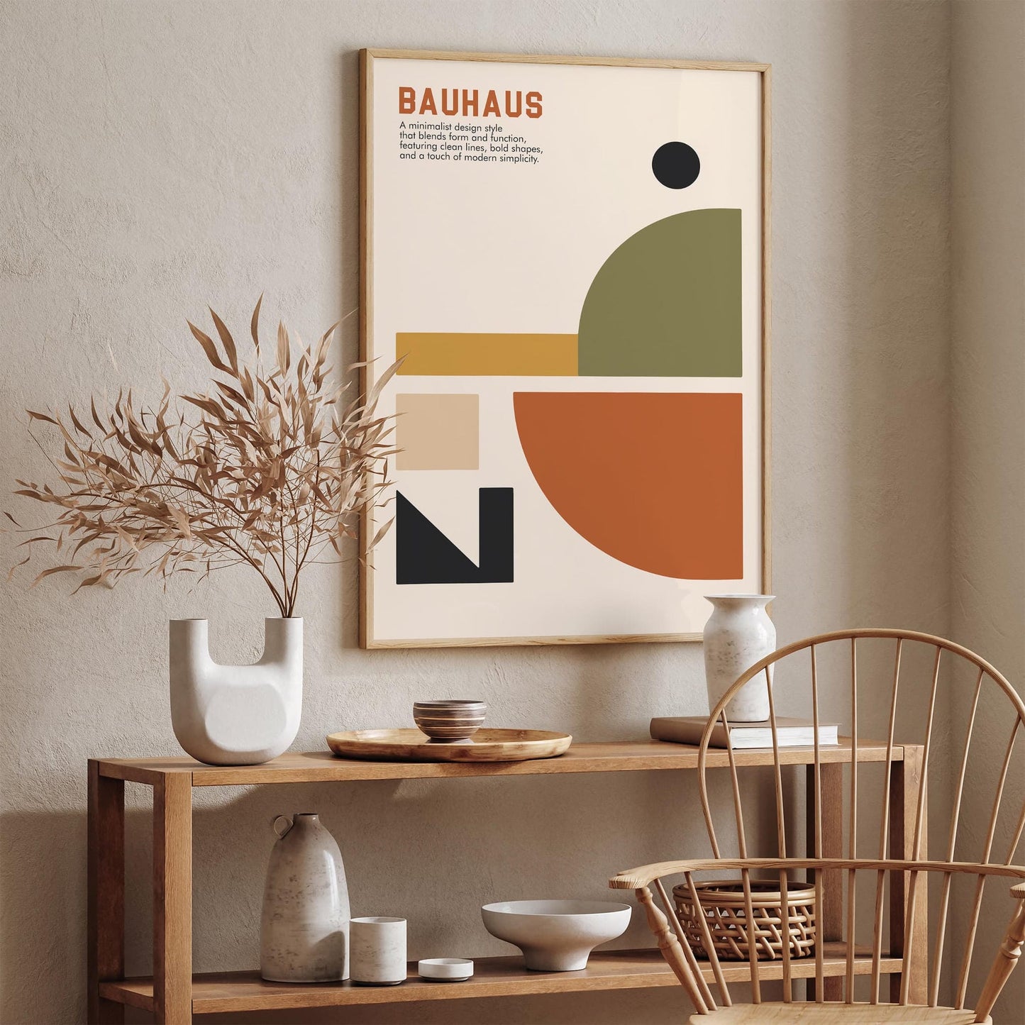 Bauhaus Definition Poster - Geometric Minimalist Art Print