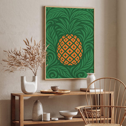 Kitchen Wall Art - Tropical Pineapple Print
