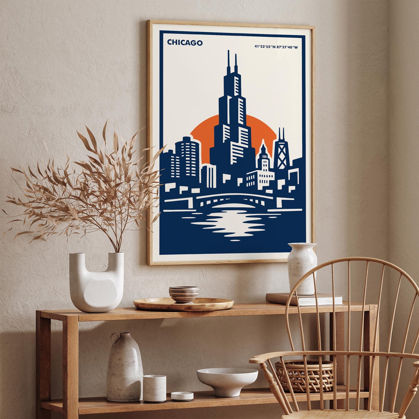 Chicago Modern Travel Poster
