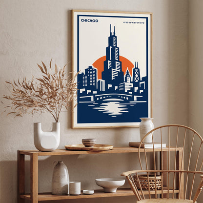 Chicago Modern Travel Poster