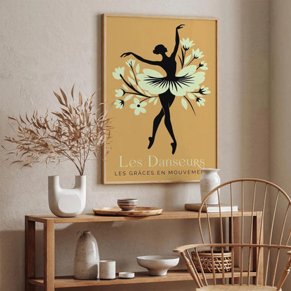 Mustard Yellow & Lime Cream Ballet Poster