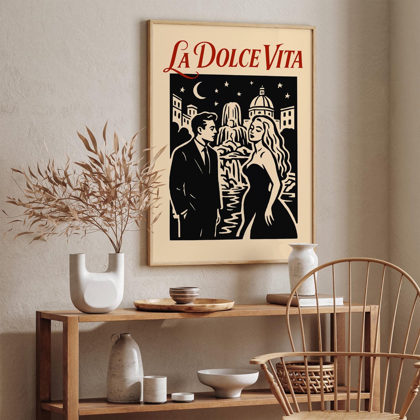 La Dolce Vita Poster - Romantic Couple in Italy