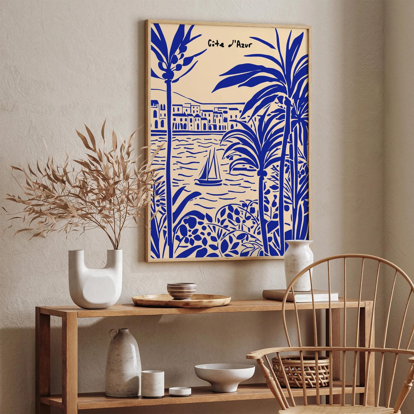 Cote d Azur French Riviera Blue Poster 2025