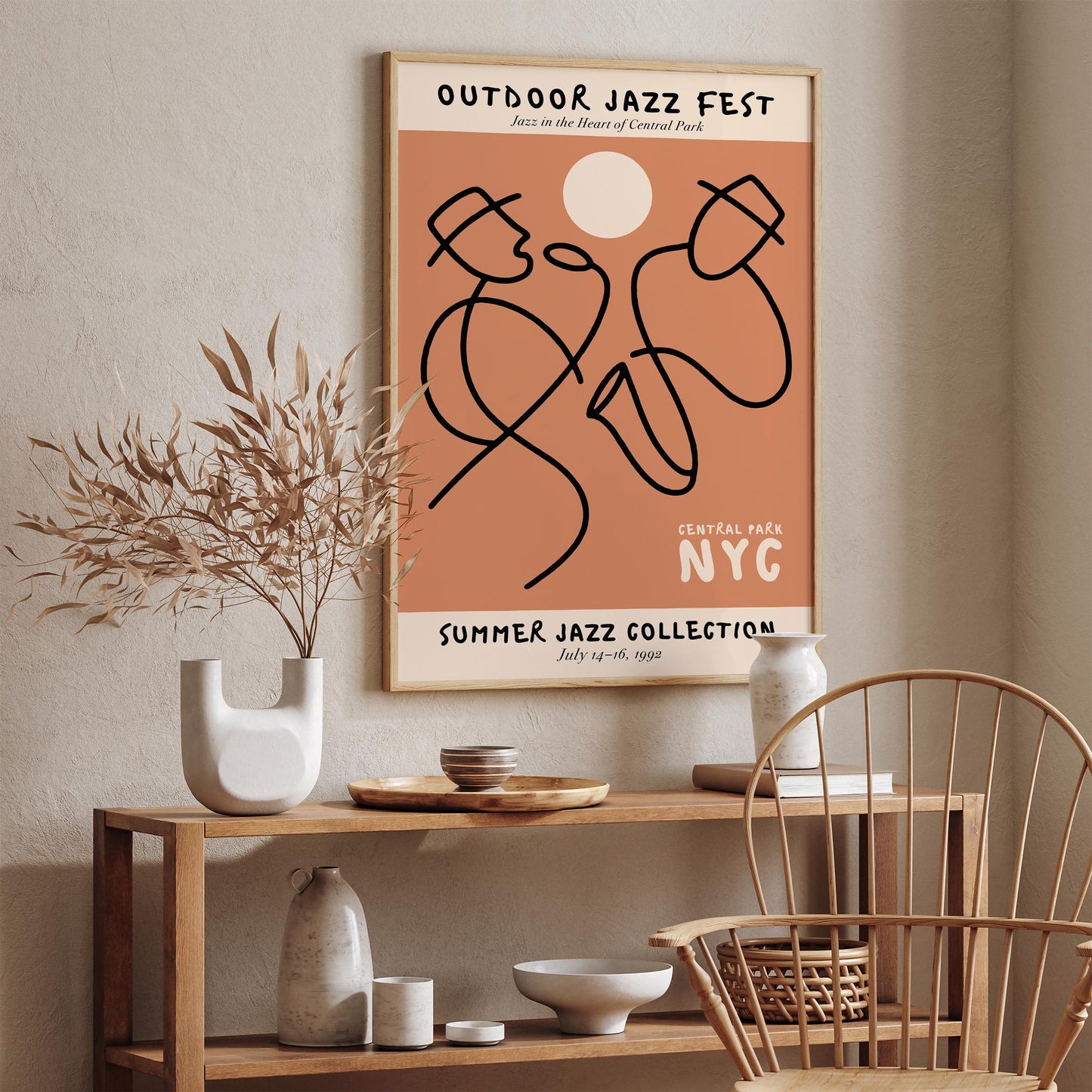 Outdoor Jazz Fest NYC Poster - Music Art Print