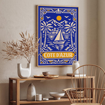 Côte d’Azur France Poster – Coastal Wall Art