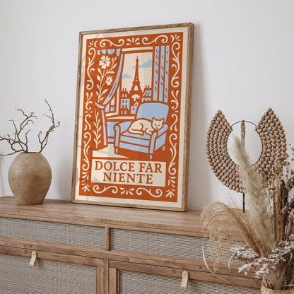 Dolce Far Niente in Paris Poster