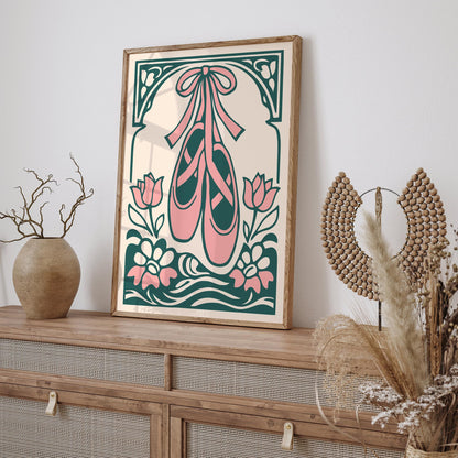 Ballet Shoes Poster Pointe Wall Art Print