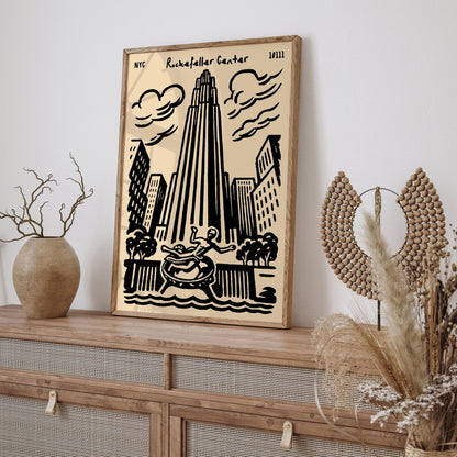 Rockefeller Center Poster - New York City Wall Art