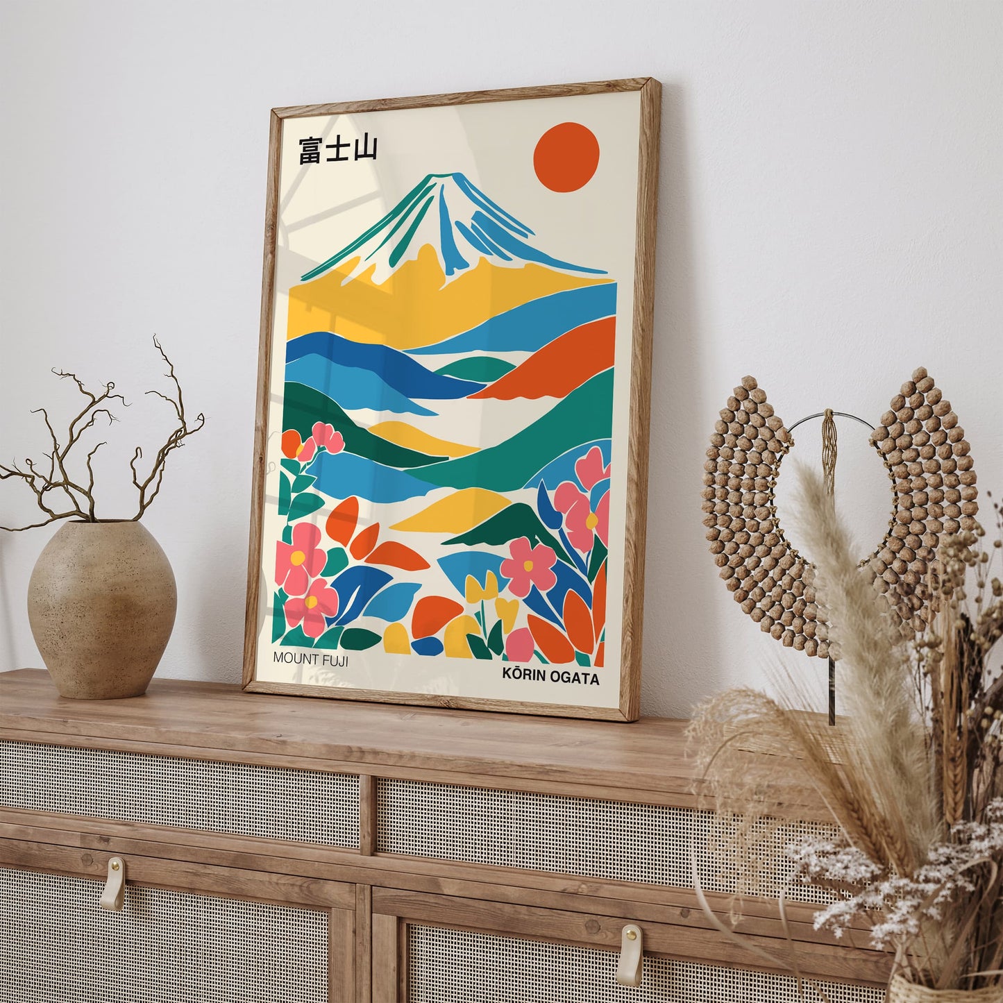 Colorful Mount Fuji Print - Japanese Wall Art