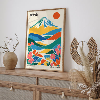 Colorful Mount Fuji Print - Japanese Wall Art