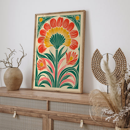 Hawaii Flower Bohemian Art Print