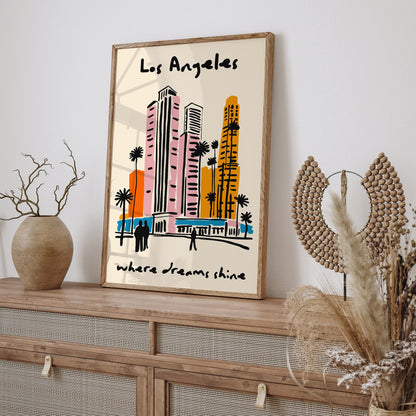 Los Angeles Where Dreams Shine Poster