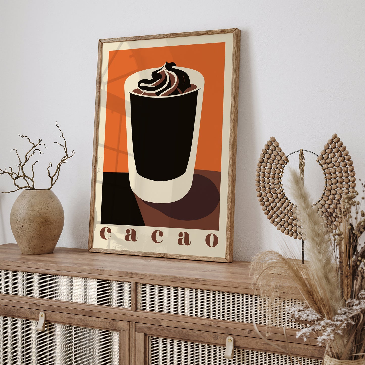 Cacao Minimalist Retro Poster