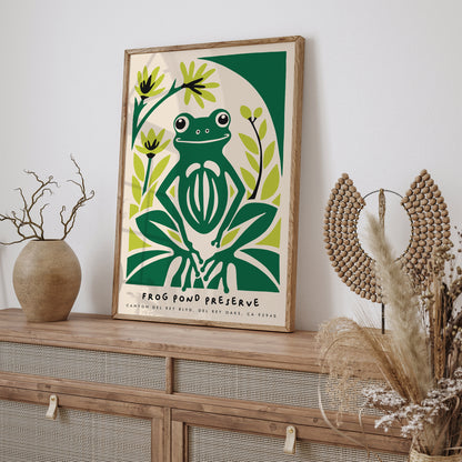 Whimsical Frog Art Print - Frog Pond Preserve