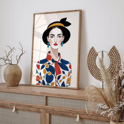 Vintage Fashion Woman Portrait Wall Art